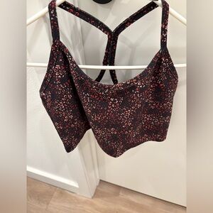 Stylish Red and Black Leopard Print Crop Top